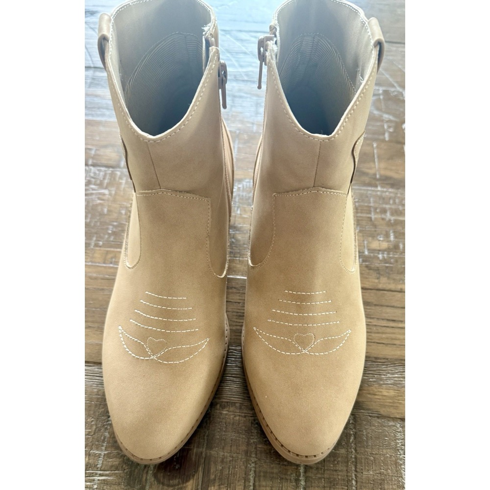 TCP faircore rodeo Cowgirl Boots Youth 6 Beige Butterfly western wear sundress